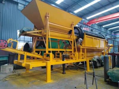 China gold washing plant with conveyor belt small sand gravel trommel screen for sale