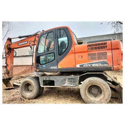 China Cheap Used Hydraulic Wheel Excavator Doosan DX150W High Power Machinery For Sale 0.6mÂ ³ for sale