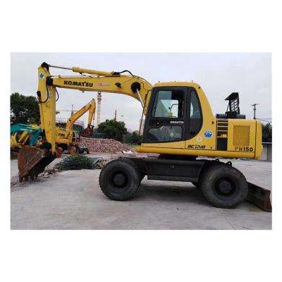 China Usedkomatsu 150W komatsuPC150Wsecond-hand wheel crawler excavator digging engine KOMATSU150W 0.7mÂ KOREA; ³ for sale