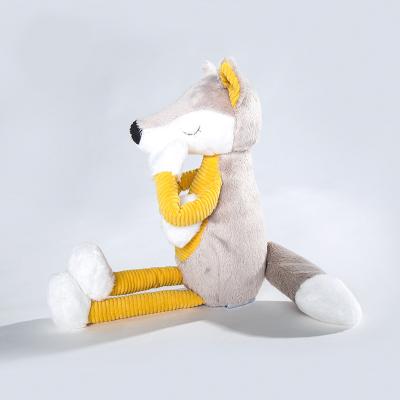 China Soft Fox Toy Stuffed Plush Baby Promotion Stuffed Animal Soothe Sleeping Toy Gift for sale