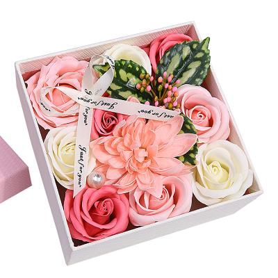 China Valentines Day Gifts Valentines Day Soap Roses Sunflower Gift Box For Wedding Friend Gift for sale