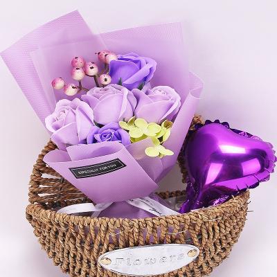 China Gift Soap Roses Flower Bouquet Gift Box For Wedding Mother Valentine's Day Gift for sale