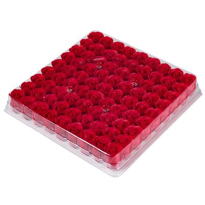 China Valentines Day Gifts 81pcs/Box Scented Soap Rose Flower Head For DIY Flower Bouquet Making for sale