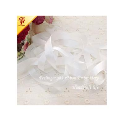 China 100% Natural Silk Ribbon Undyed Soft 2mm-50mm White Viable Embroidery For Diy, Embroidery, Hand Dye for sale