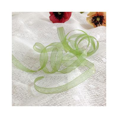 China 9mm Solid Color Solid Color Custom Silk Gift Wrapping Ribbon With Logo for sale