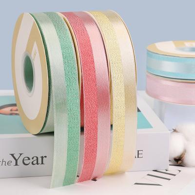 China 2.5cm Custom Modern Luxury Cake Box Flower Wedding Gift Box Viable Decoration Wedding Wrapping Ribbon With Different Colors for sale