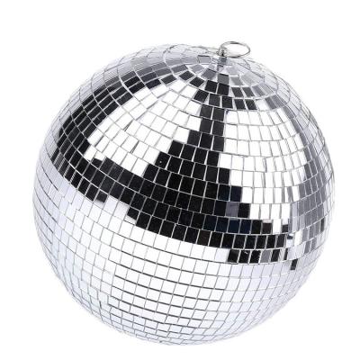 China DJ DISCO CLUB PARTY DJ Stage Light Club Bar 20cm/30cm/40cm/50cm Rotating Silver Glass Mirror Disco Ball for sale