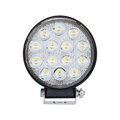 China Aluminum White Round 42W Tractor Spot Flood Aluminum Led Work Light for sale