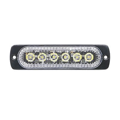 China Memory Function 6W Amber Surface Mount 6LED Grille Strobe Warning Light Bar For Car for sale