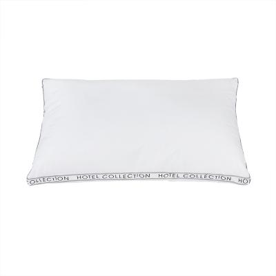 China Luxury Hotel Cotton Cover Gusset Anti-Static Pillow With Polyester Filling Logo Printing for sale