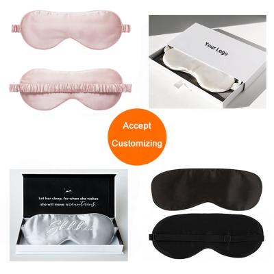 China High Quality Silk Anti-wrinkle And Satin Eye Mask Scrunchies With Gift Box for sale