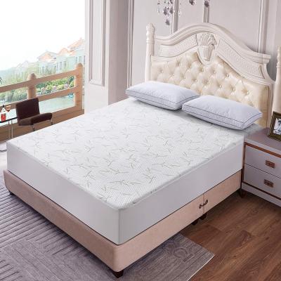 China 2020 Amazon Waterproof Hot Selling Mattress Cover Soft Single Waterproof Fiber Mattress Fitted Bamboo Mattress Protector for sale