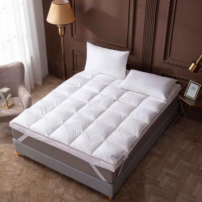 China Collapsible RDS Certified Double Layer Duck Down Hotel Mattress Topper Double Foldable Goose King Queen for sale