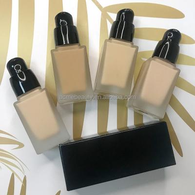 China OEM Moisturizer 15 Color Foundation Cream No Logo Beauty Foundation Bottle Long Lasting Liquid Square Base For Women Makeup for sale