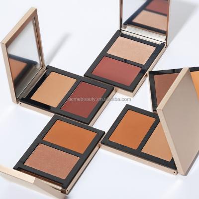 China Waterproof Powder Press Powder Paletteface Contour Private Label Makeup Bronzer for sale