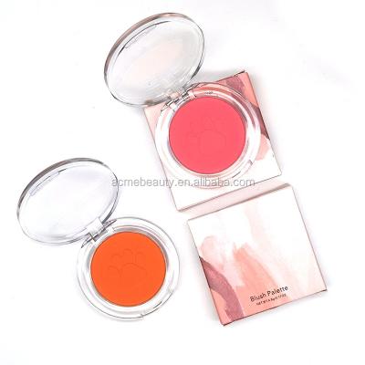 China Hot Selling Simple Color Palette Waterproof Blush Face Cheek Pressed Powder Blush OEM Blusher Palette Private Label for sale