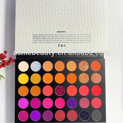 China NEW 35 Colors Waterproof Makeup Eyeshadow Palette Private Label Private Label Eyeshadow Palette with White Carton Package for sale