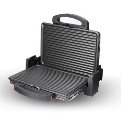 China Household Electric Gourmet Grill Press Sandwich Maker Non-Stick Coated Panini Dishes Opens 180 Degrees to Fit Any Type or Size Food Remova Te koop