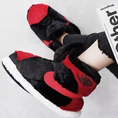 China Fashion Trend Women Winter PP Cotton Shoes Home/Bedroom Kid Sneaker Plush Yeezy Jordan AJ Plush Warm Comfy Slippers for sale