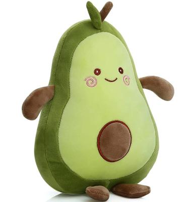 China Anti-Static Avocado Plush Squishy Cuddly Plush Toys Soft Kawaii Food Shaped Plushie Fruit Series Hugging Pillow for sale