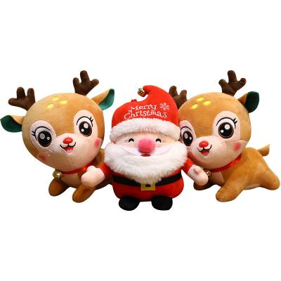 China Brand New Plush Santa Claus Toys Christmas Gift Stuffed Plush Father Christmas Dolls Reindeer Dangling for sale