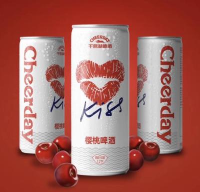 China Lager Cherry Lager Beer 3.8%vol 33cl Can Beer Fruit Beer Brewery for sale