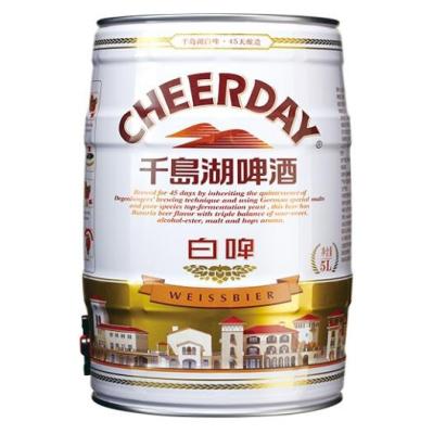 China Ale Cheerday Barrel Beer Wheat Beer Original Wiessbier Beer 5.0%vol 5L for sale