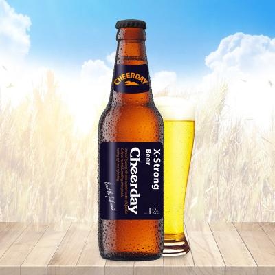 China Cheerday Lager Beer 330ml Bottle 12% Super Potent for sale