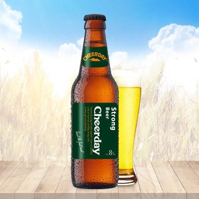 China Lager Cheerday 8% Bottle 330ml Vapor Beer Strong Pasteurimd Beer Lager Beer for sale