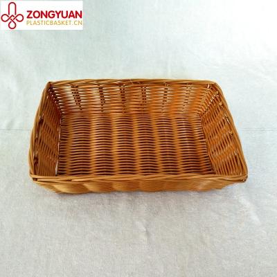 China Sustainable Wholesale Rattan Tray Natural Storage Basket For Wicker Packaging Bread for sale