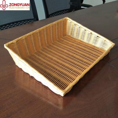 China Eco - Friendly Natural Woven Rattan Bread Wicker Basket for sale