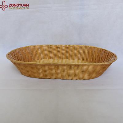 China Sustainable Graceful Cheap Household Hand Woven Oval Fruit Display Storage Basket for sale