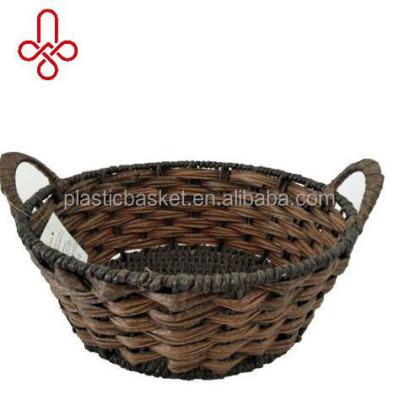 China Wholesale Customized Viable Size Handwoven Weaving Plastic Weaving Basket for sale