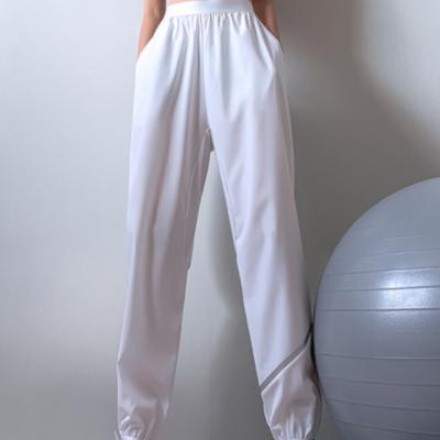 China Anti-Static Women Sport Casual Pants Working Breathable High Elastic Quick-Dry Slim Wrist Pocket Long Pants for sale