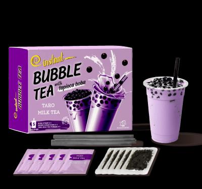 China Instant tapical pearls Brown Sugar Boba Tea - Taro Flavor - Classic Milk Tea Set 500G 24 Boxes Per Case for sale