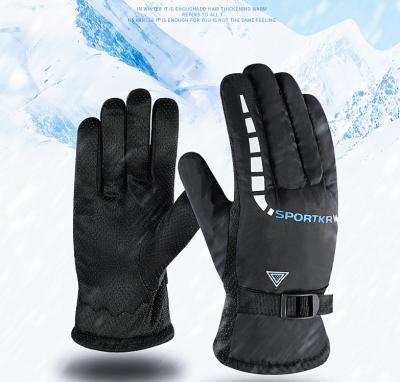 China Thicker Cotton Anti Slip Men's Anti Winter Ski Gloves Windproof High Quality Motorcycle Anti-Skid Wholesale for sale