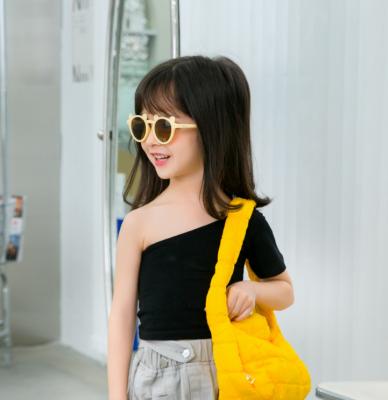 China Latest Promotion Custom Logo Flexible Cute Lovely Sun Glasses UV400 Kids UV Sunglasses For Boys Girls for sale