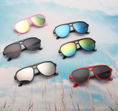 China Custom Pilot Sunglasses For Kids Logo Sun Glasses Child Retro New UV400 Protection Vintage Lens Mirror UV400 for sale