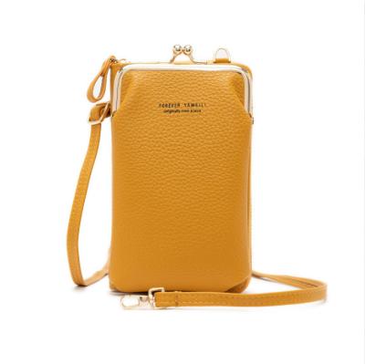 China Popular Fashion Small Cross - Bag For Girls Bolsas Mini PU Women Cell Phone Bag For Girls Bolsas Ladies Shoulder Leather Messenger Body Bags Yellow Filter Frame for sale