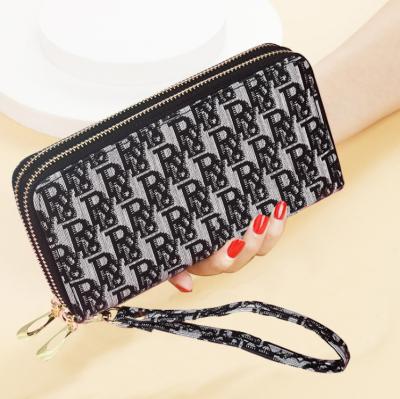 China Popular New Promotion Frosted Brand Design Fashion Luxury Women Purse Vintage Card Money Wallet Ladies Clutch Bag for sale