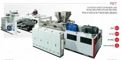 China 800-1300kg/H PET Sheet Extrusion Line For Plastic Cup Body Sheet Fully Auto for sale