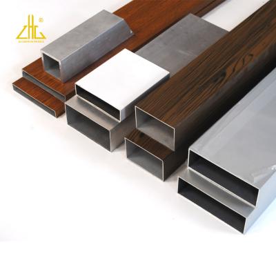 China Aluminum Square Tube 6063 Aluminum Tubing Square Custom For Shop Front Made By ZHONGLIAN for sale