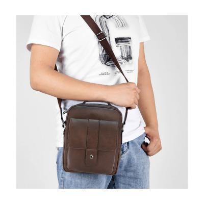 China Roneer Wholesale OEM Waterproof PU Leather Casual Messenger Bags Cross - Body For Men Fashion Sling Shoulder Bag for sale