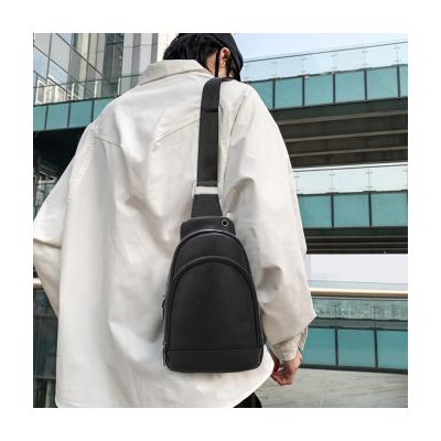 China New Fashion Waterproof Synthetic Leather Korean Style Sling Bags Cross - Body Handbag With Strap Chest Rig Bag For Men In Stock for sale