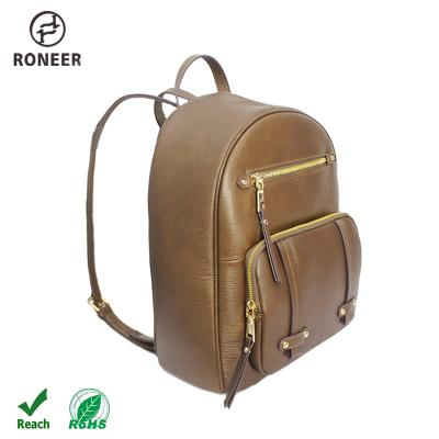 China RTS Anti-theft Ladies Waterproof PU Leather Large Capacity Cute Foldable Anti-theft Backpack With Logo for sale