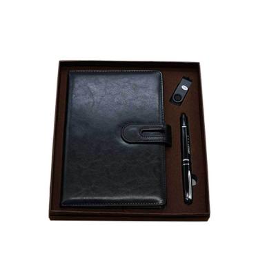 China Wholesale Elegant High Quality Luxury Stationery Company PU Leather Promotional Gift Set Incorporated For Men for sale