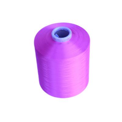 China Anti-Bacteria High Tenacity Spun Textured Yarn Dope Dyed DTY 150D 48F Polyester Textured Yarn For Knitting And Weaving for sale