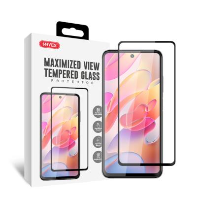 China MRYES Mobile Phone New Product Mobile Phone Silk Printing Tempered Glass Clear Transparent Screen Protector For Redmi for sale