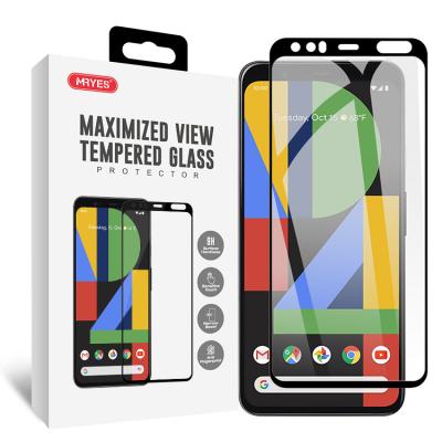 China MRYES Factory Sale Printing Silk Screen Mobile Phone Mobile Phone Protective Film Tempered Glass Screen Protector For Google Pixel 4 4xl for sale