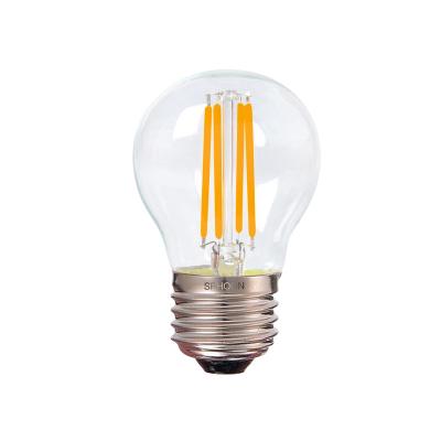 China Hotel Bedroom Garden Kitchen G45/G14 Globe LED Filament Bulb 4W 2700K Edison Retro E27 Glass Lamp Replace 40W Halogen Light Chandeliers for sale